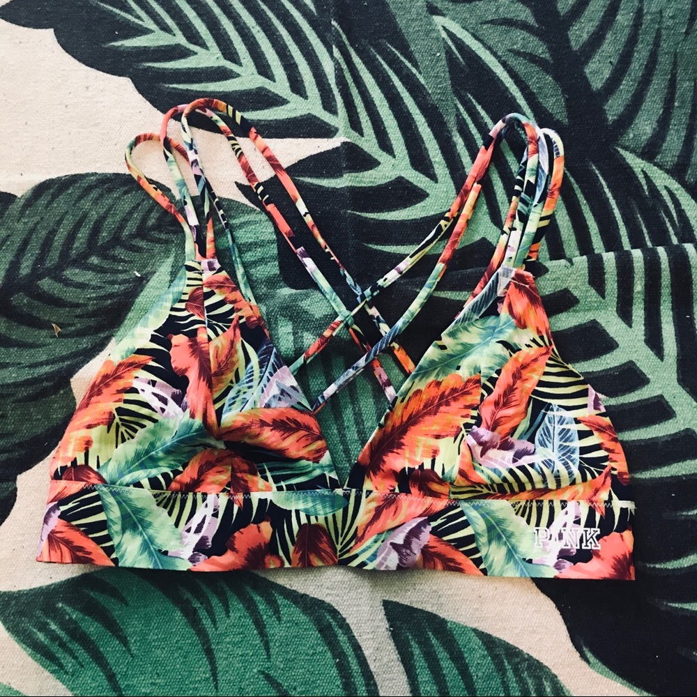 ✨NWOT✨ Colorful Tropical Strappy Bralet